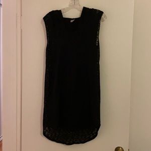 Black Sleeveless Bathing Suit Coverup With Hood